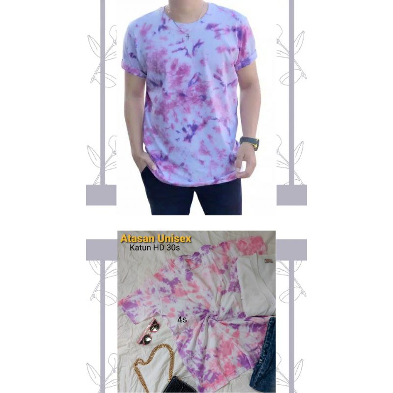 KAOS TIEDYE UNISEX BAHAN TEBAL COWOK CEWEK M L XL