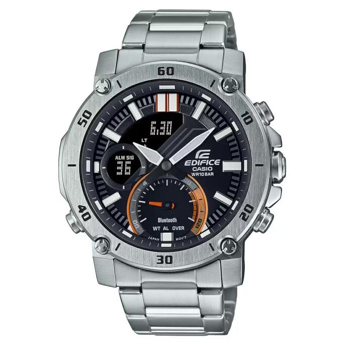 Casio Edifice ECB-20D-1ADF Jam Tangan Pria Double Time ECB-20D-1A