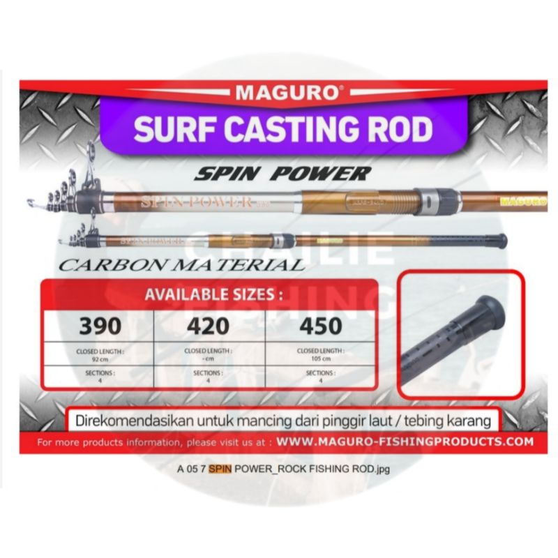 Joran Antena Maguro Spin Power 390 | 420 | 450