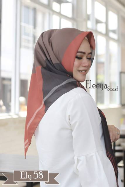 HIJAB SEGIEMPAT MOTIF ELY 58 II Eleeya Scarf