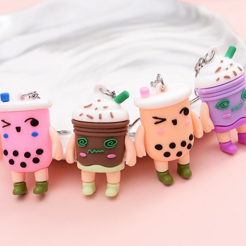 Gantungan Kunci Boneka Boba Bubble Tea Kekinian / Gantungan Boneka 3D high quality
