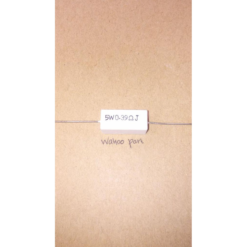 Resistor 0,39 Ohm Taiwan 5 Watt Wahooo