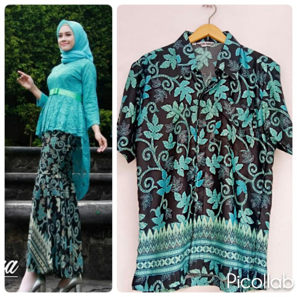 Kebaya Brokat Aurora Rok Duyung  Kemeja Batik Lengan Pendek