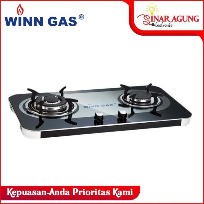 Kompor Gas WIN GAS W-888 Kompor Gas - Hitam [2 Tungku]