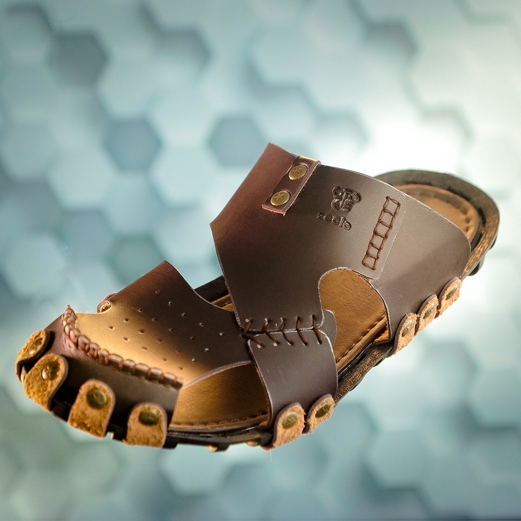 SENDAL SANDAL MODEL TERBARU ZECLO STORM KULIT ASLI UNIK KASUAL GAUL FLIP FLOP PRIA