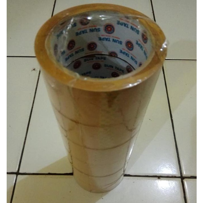 

ORDER-KIRIM Lakban Coklat 2 inc isi 6 Rol - Lakban Plastik - double tape