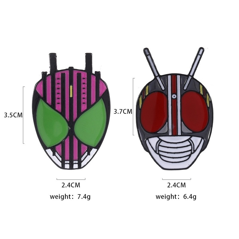 Bros Pin Enamel Desain Kartun Kamen Rider Anime Untuk Koleksi