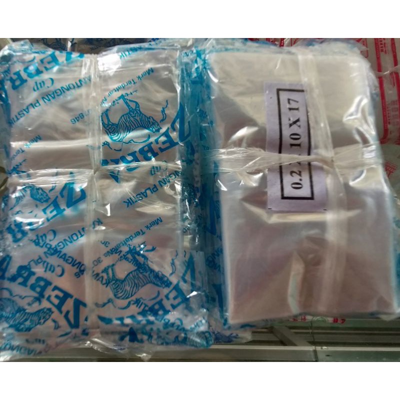 

plastik Pp tipis bening 0.2× 10×17/plastik merk zebra