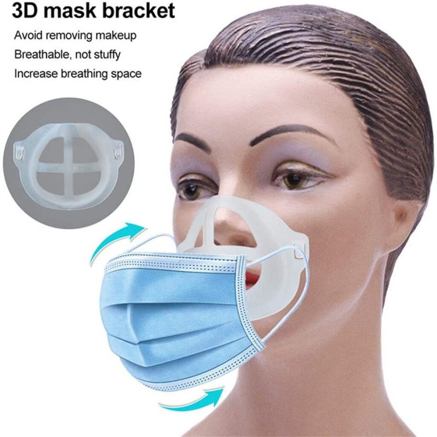 PENYANGGA MASKER 3D MARK BRACKET SILICON SIRKULASI UDARA anti engap anti sesak