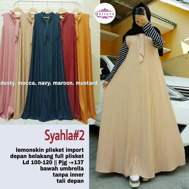 Syahla #2 maxy dress kutung ( tanpa lengan )