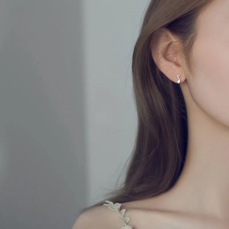 Roselife 1 Pasang Anting Tusuk Silver S925 Asimetris Gaya Korea Anti Alergi Untuk Wanita