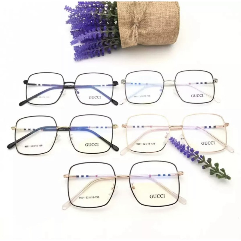 [TERLARIS] KACAMATA LENSA OPTIK PHOTOCROMIC BLUERAY ANTI RADIASI VINTAGE FASHION STYLE BERUBAH WARNA 9691