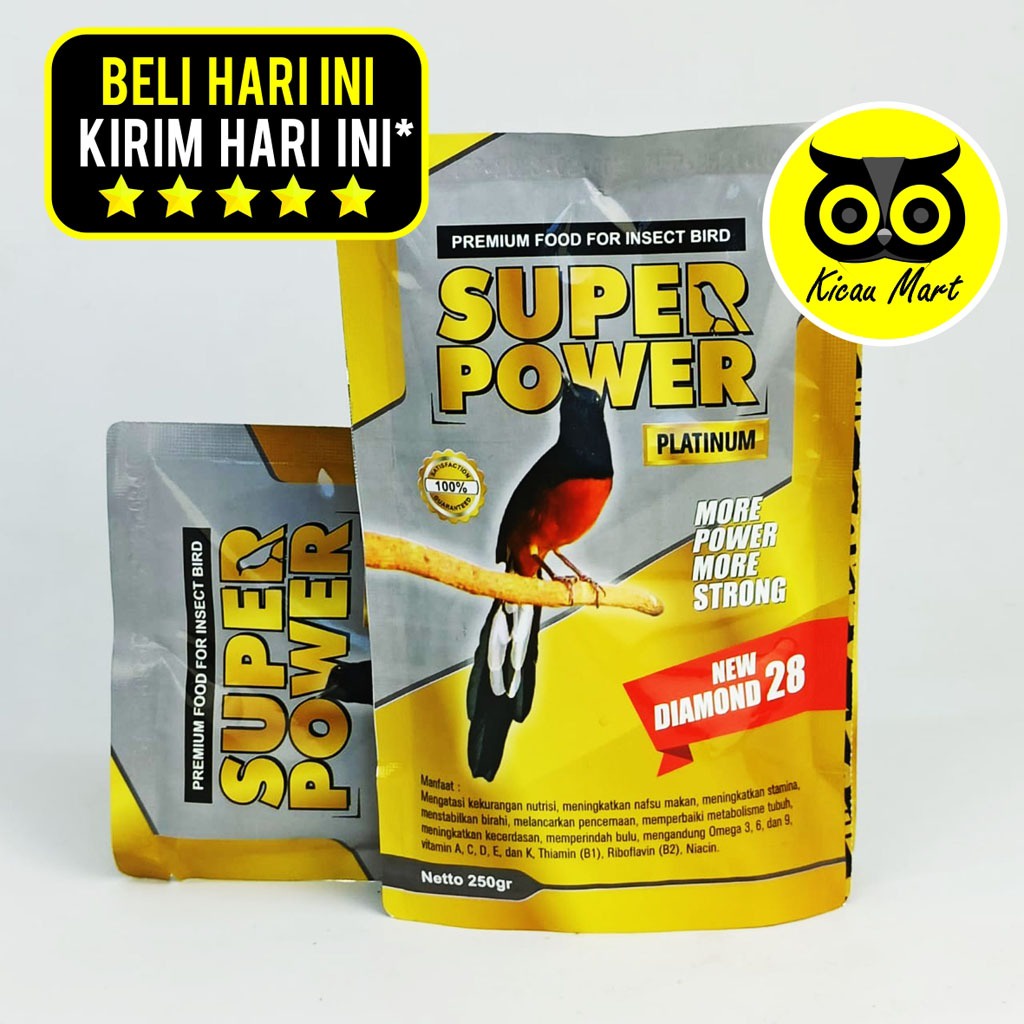 SUPER POWER PLATINUM VOER PUR MURAI BATU PAKAN BURUNG MURAI KACER CUCAK JALAK BEO HIGH PROTEIN PLASP