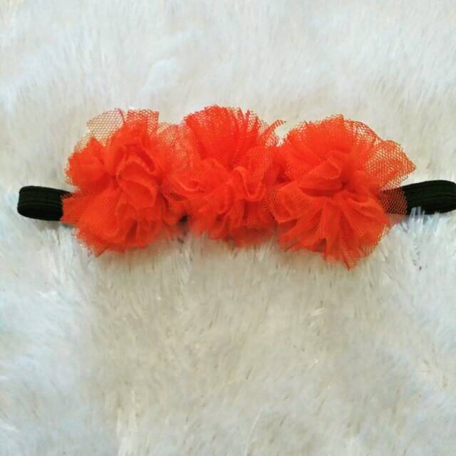 Bandana pompom orange