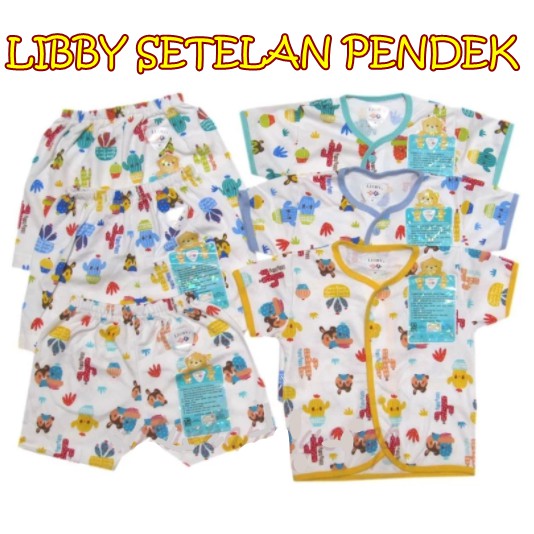 LIBBY SETELAN PENDEK BAJU BAYI MOTIF RANDOM