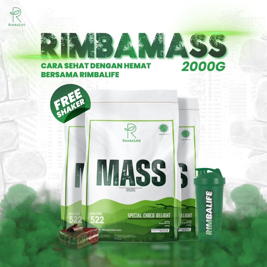 Rimba Mass Gainer 2 lbs 900 gr 4.4 lbs 2000 gr 2 KG Bpom Halal