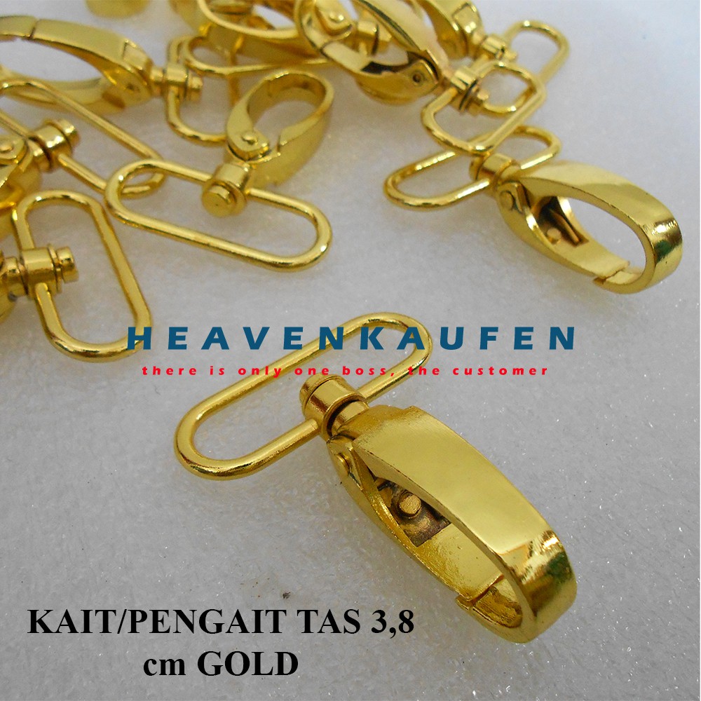 Pengait Kait Hook Tas 3,8 cm Gold Emas Kualitas Premium