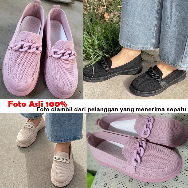 Sepatu Wanita Sepatu Flat Wanita Slip-On Wanita Import sepatu baru  lembut uk 36~41