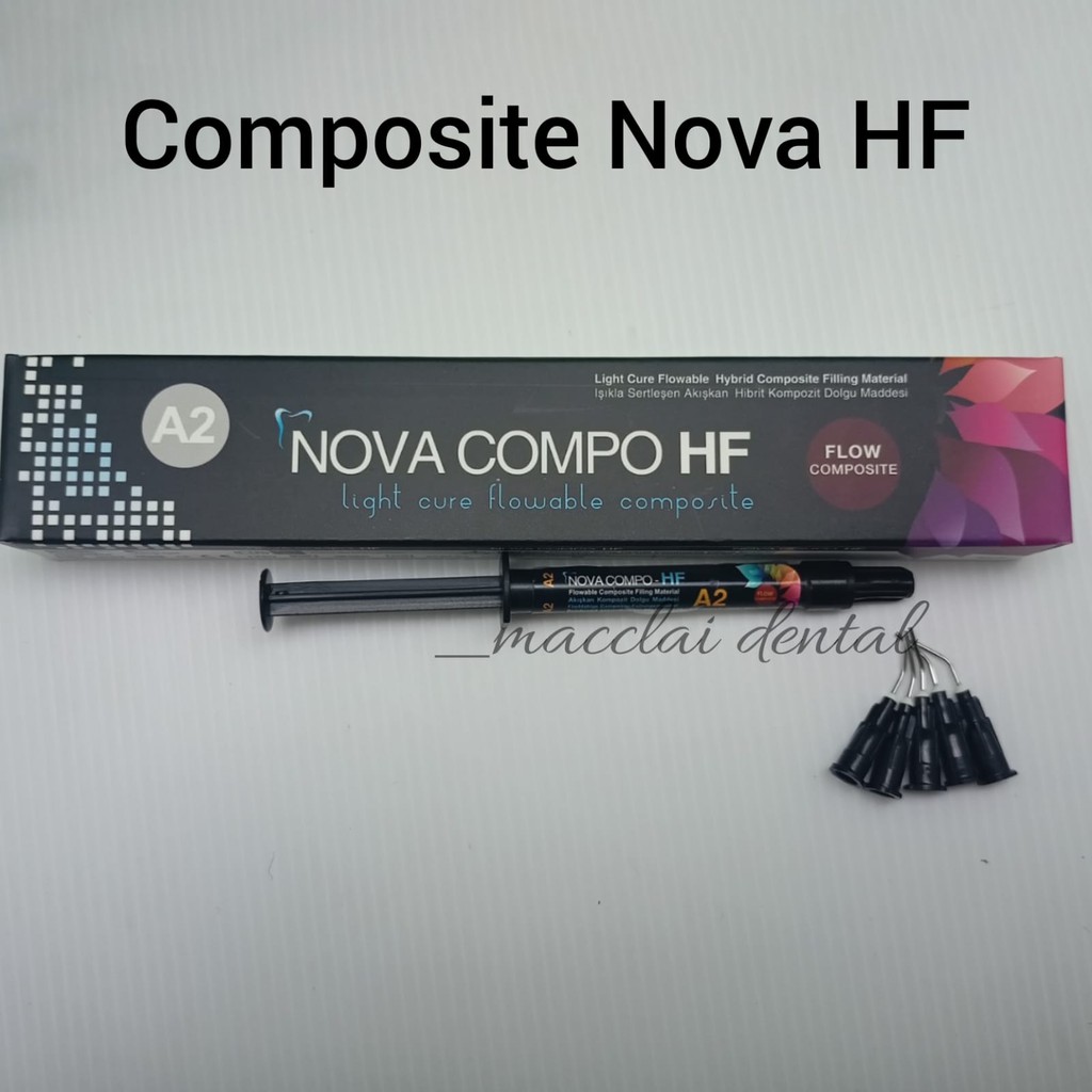 COMPOSITE FLOW / FLOWABLE COMPOSITE NANOHYBRID NANO HYBRID / NOVA COMP HF IMICRYL AKL / COMPOSIT / KOMPOSITE / KOMPOSIT / BAHAN TAMBAL GIGI