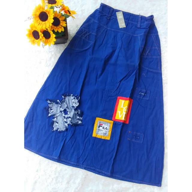 Rok jeans bordir Dewasa//Rok jeans remaja