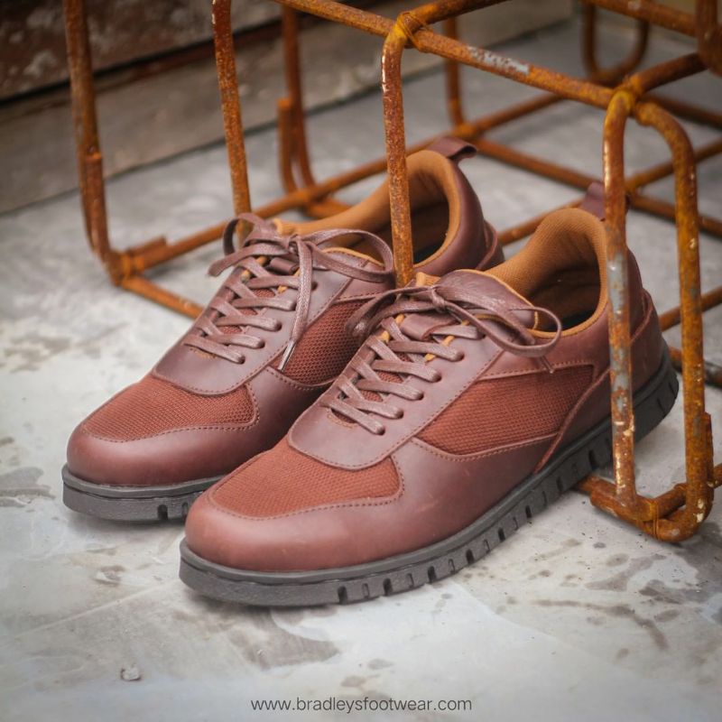 NICK BROWN - BRADLEY'S | Sepatu Sneakers Kulit Asli Pria Kasual Santai Bikers Main Gowes Original