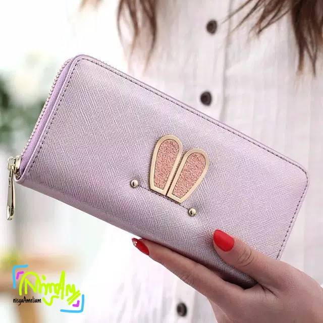 100% ORI Dompet Panjang Wanita Dompet Kulit PU Dompet Wanita Murah Dompet Lipat Import