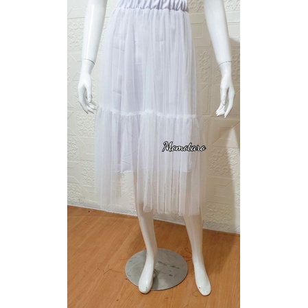 Simple Tule Midi Skirt [M017]