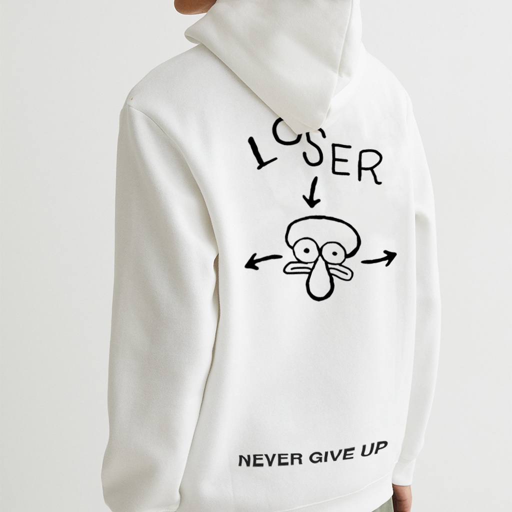 Hoodie Pria Distro LOSER Sweter Putih Sweeter Keren Blurdistrict Hoody M L XL XXL