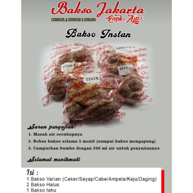 

BAKSO JAKARTA BAKSO INSTANT