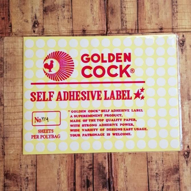 

monggo] Label Golden Cock No. 114 Self adhesive label No. 114
