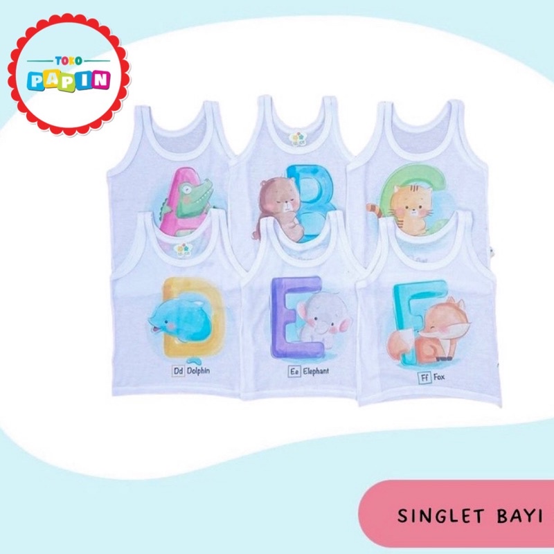 TokoPapin Singlet Bayi Kaos Dalam Anak Baju Singlet Kaos Dalam Anak Bayi Motif