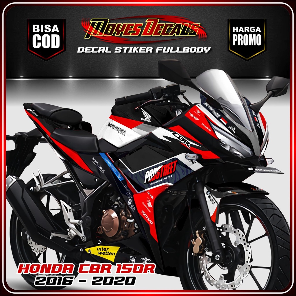 Decal Stiker CBR 150R Design Mandalika Custom Prostreets