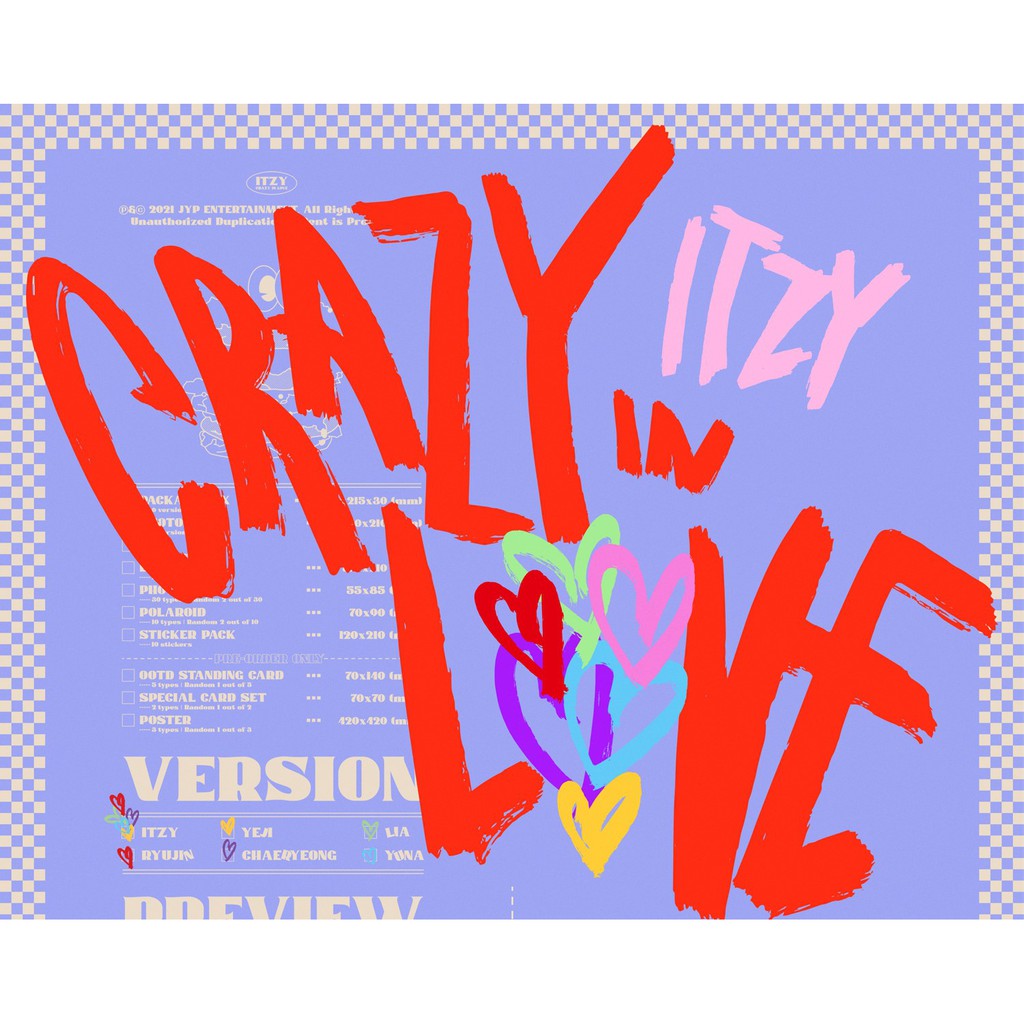 [PO] Preorder ITZY CRAZY IN LOVE 1st Album WITHDRAMA ALADIN INTERPARK SYNNARA KTOWN