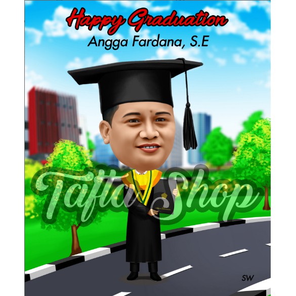

karikatur wisuda Kado ulang tahun kado anniversary karikatur ultah karikatur nikah Hadiah unik