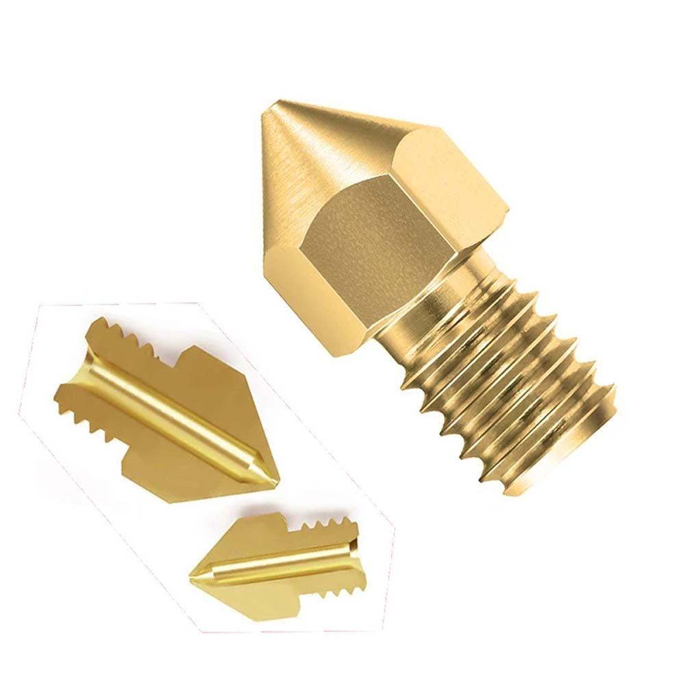 AUGUSTINA MK8 Brass Nozzle 0.6mm 0.4mm Threaded Filament CR10 CR10S Copper 0.2mm Print Head Nozzle
