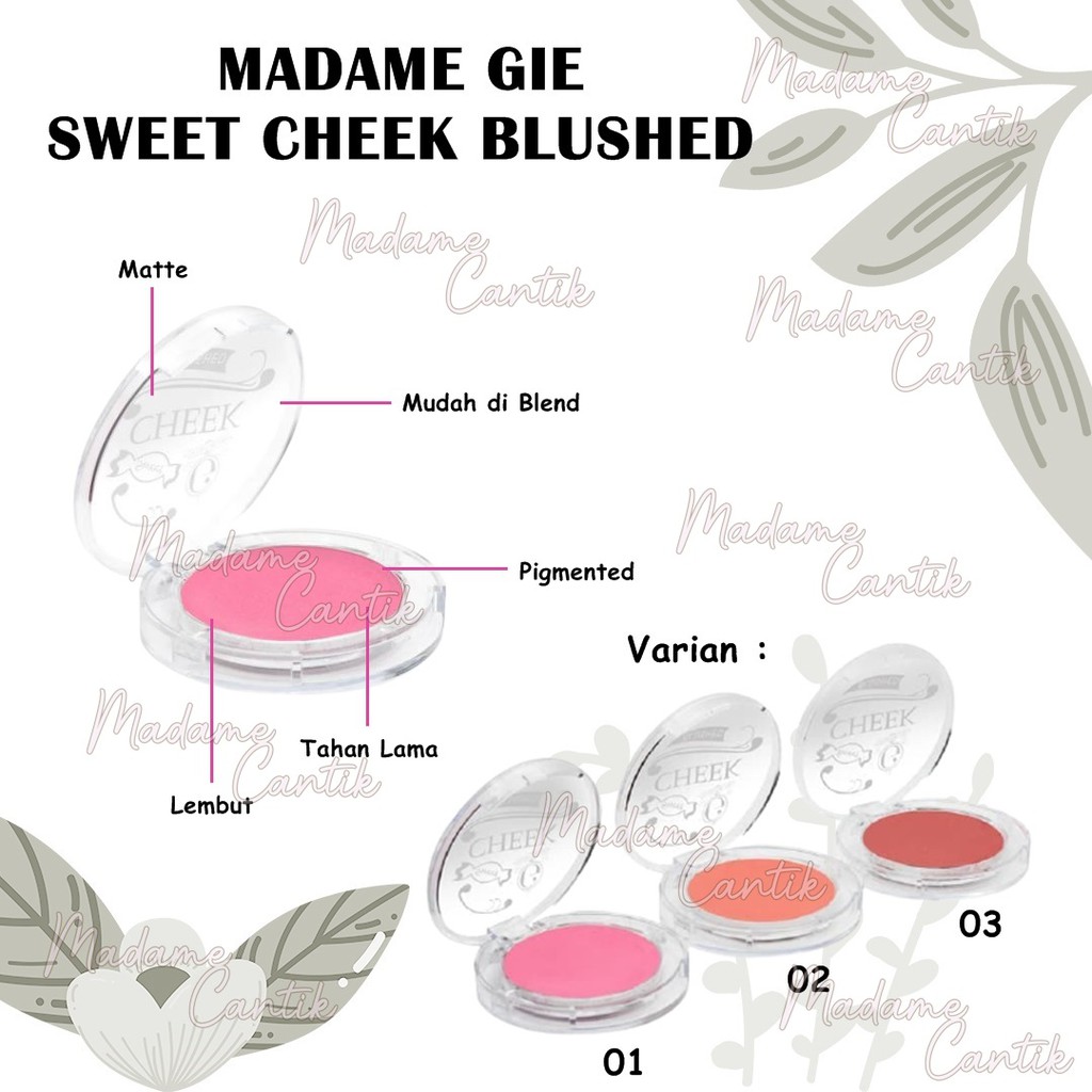 ✿ MADAME ✿ MADAME GIE BLUSH ON SWEET CHEEK BLUSHED -BLUSHON FEMME XOXO SQUISH MA CHEEK MAKE IT SHARP