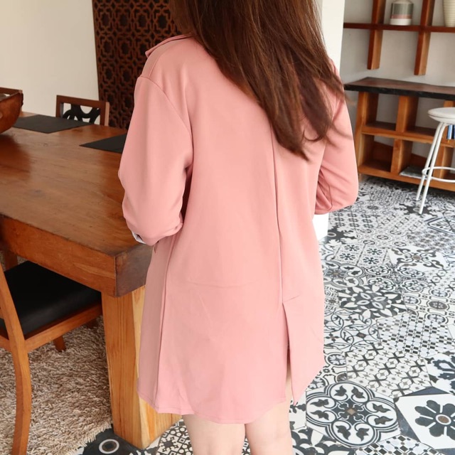 Blazer Pink Edition ( Realpict blazer korea office casual ootd best seller )