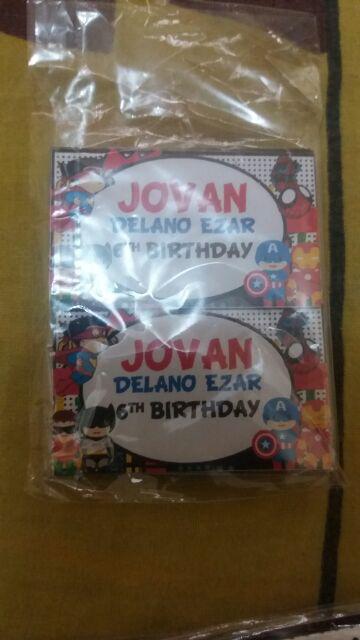 Stiker / Sticker Label Nama Superhero Dc Marvel Iron Man Captain America Batman Superman Spiderman