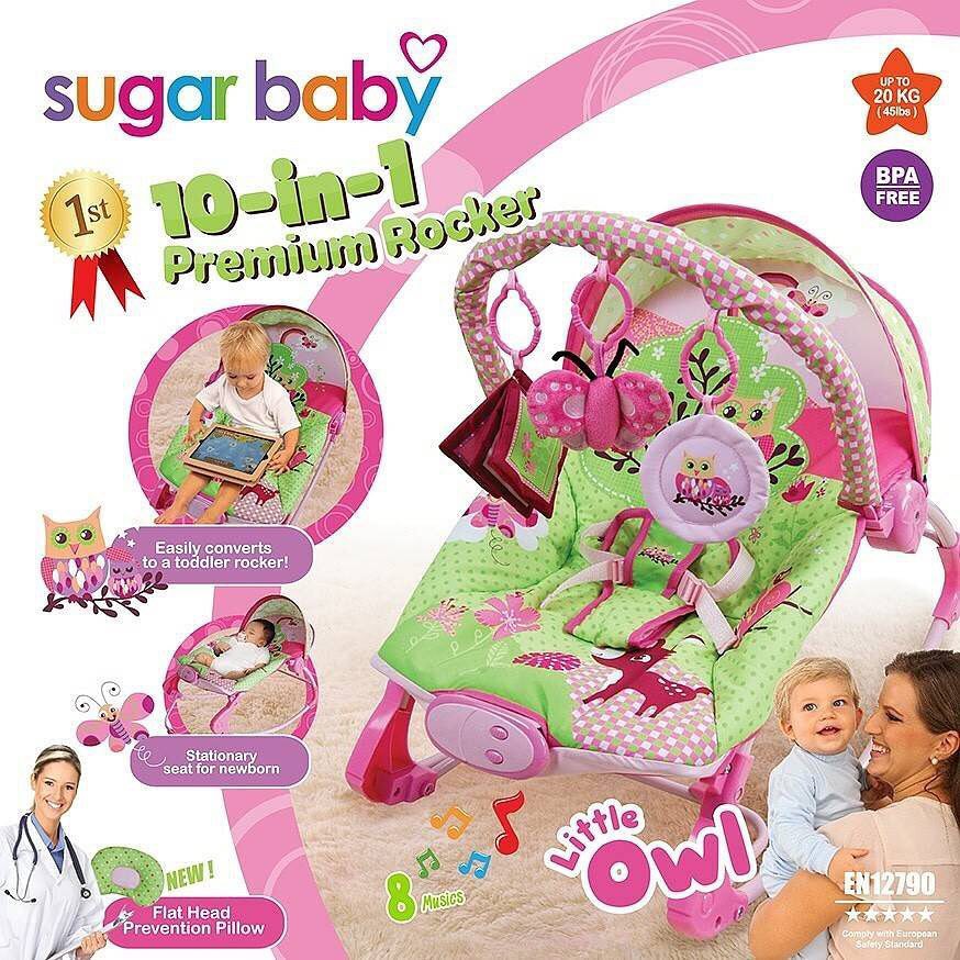 SUGAR BABY BOUNCER 10 IN 1 PREMIUM ROCKER