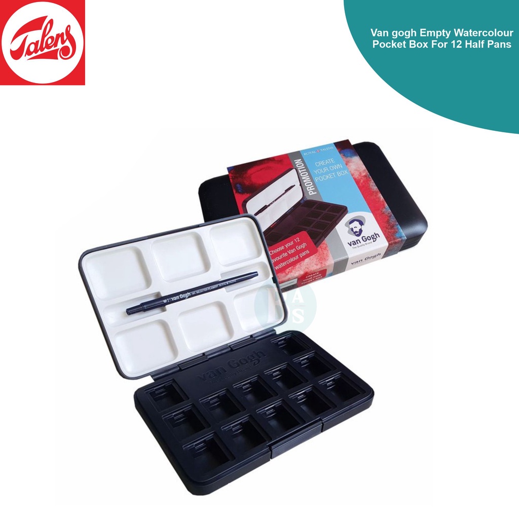 

Talens Van gogh - Empty Watercolour Pocket Box For 12 Half Pans