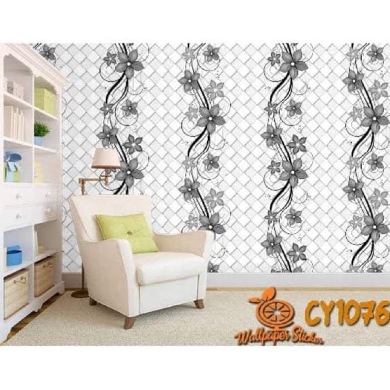 Wallpaper Kamar Dinding Motif Anyaman Abu _Abu /  Wallpaper Dinding Anyaman Murah