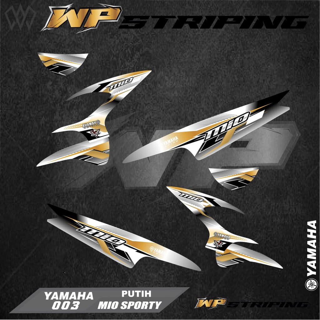 Stiker Striping MIO SPORTY / Sticker Variasi List Skotlet Motor Yamaha MIO SPORTY / 003