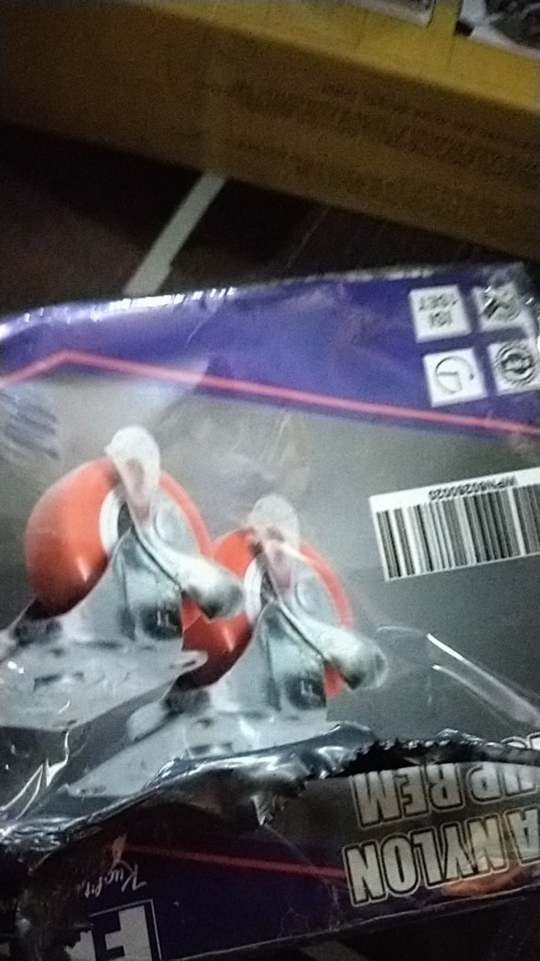 Roda Troli Kulkas Lemari Meja Kecil Karet Nilon Rem 2 Inch Merah