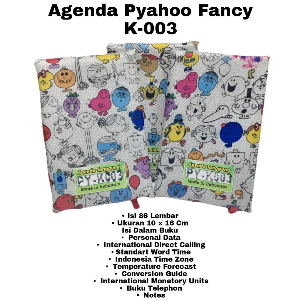 

AS888 - Buku Tulis Agenda Phayoo Model Fancy K-003 Ukuran 10x16cm