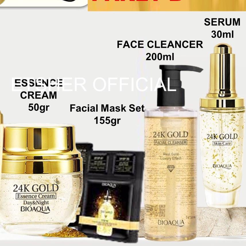✤ PAKET BIOAQUA 24k Gold SKIN CARE Murah Original ➺