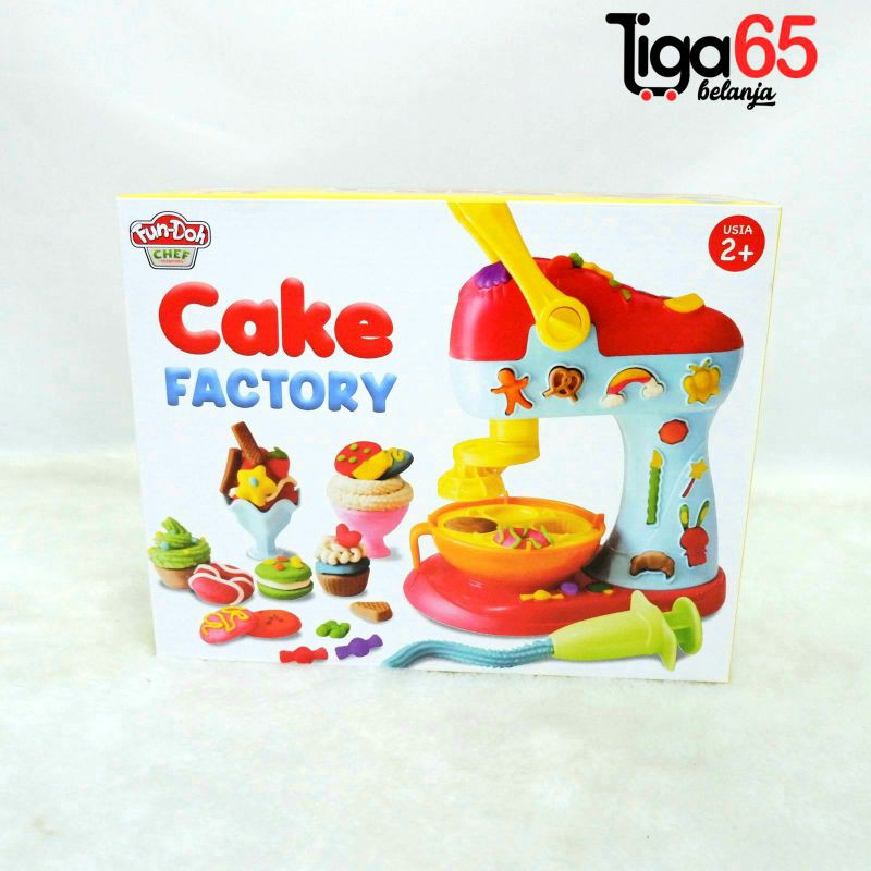 Fun Doh / Lilin Mainan Anak / Mainan Edukasi / Clay / Cake Factory / Fun Dough Cake Factory