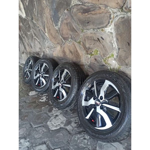 4 velg R14 PCD 100+Ban 175/65 75% calya sigra agya ayla karimun classy charade vios sirion datsun march vios ex