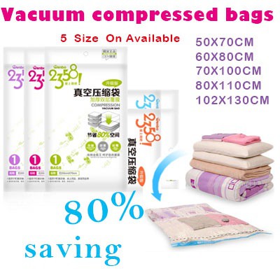 Wenbo Vacuum Plastic Storage Bag Storage Bag - Plastik Kantong Penyimpanan Pakaian Selimut Serbaguna