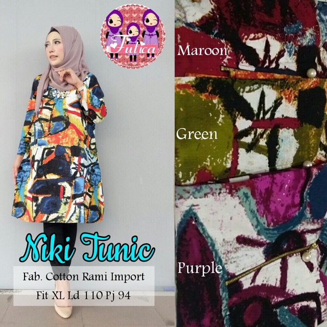 NIKI TUNIK / TUNIK KEKINIAN / TUNIK MURAH / TUNIK MASA KINI