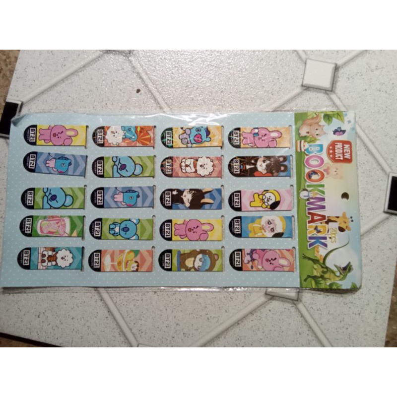 

pembatas buku, 1 lembar isi 20pcs